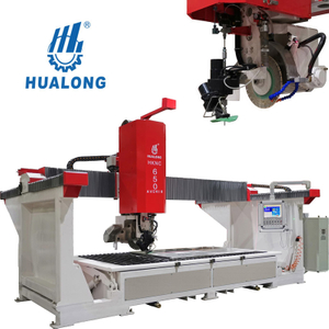 HUALONG High Efficiency Cut and Jet 5-Achsen-CNC-SawJet-Steinschneidemaschine mit Brückensäge und Wasserstrahl HKNC-650J 