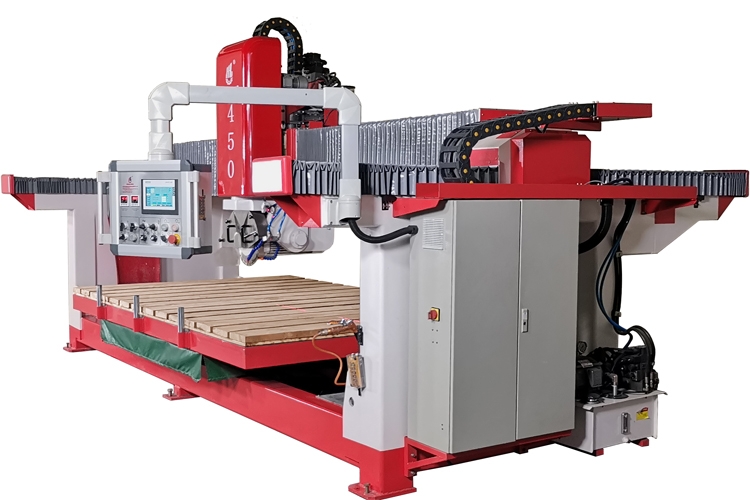 Verifizierter Lieferant Automatische Brückensteinschneidemaschine HLSQ-450 Laserschneidemaschine mit Siemens SPS-Steuerungssystem